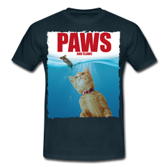 Paws Katzen Parodie | Männer T-Shirt - Navy