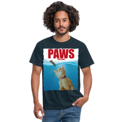 Paws Katzen Parodie | Männer T-Shirt - Navy