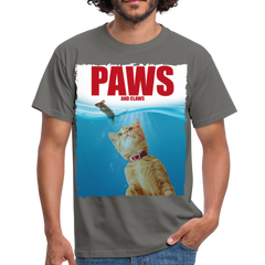 Paws Katzen Parodie | Männer T-Shirt - Graphit
