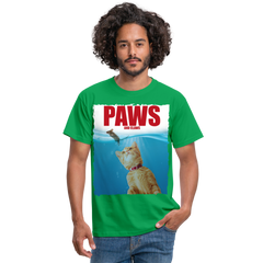 Paws Katzen Parodie | Männer T-Shirt - Kelly Green