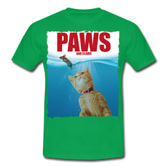 Paws Katzen Parodie | Männer T-Shirt - Kelly Green