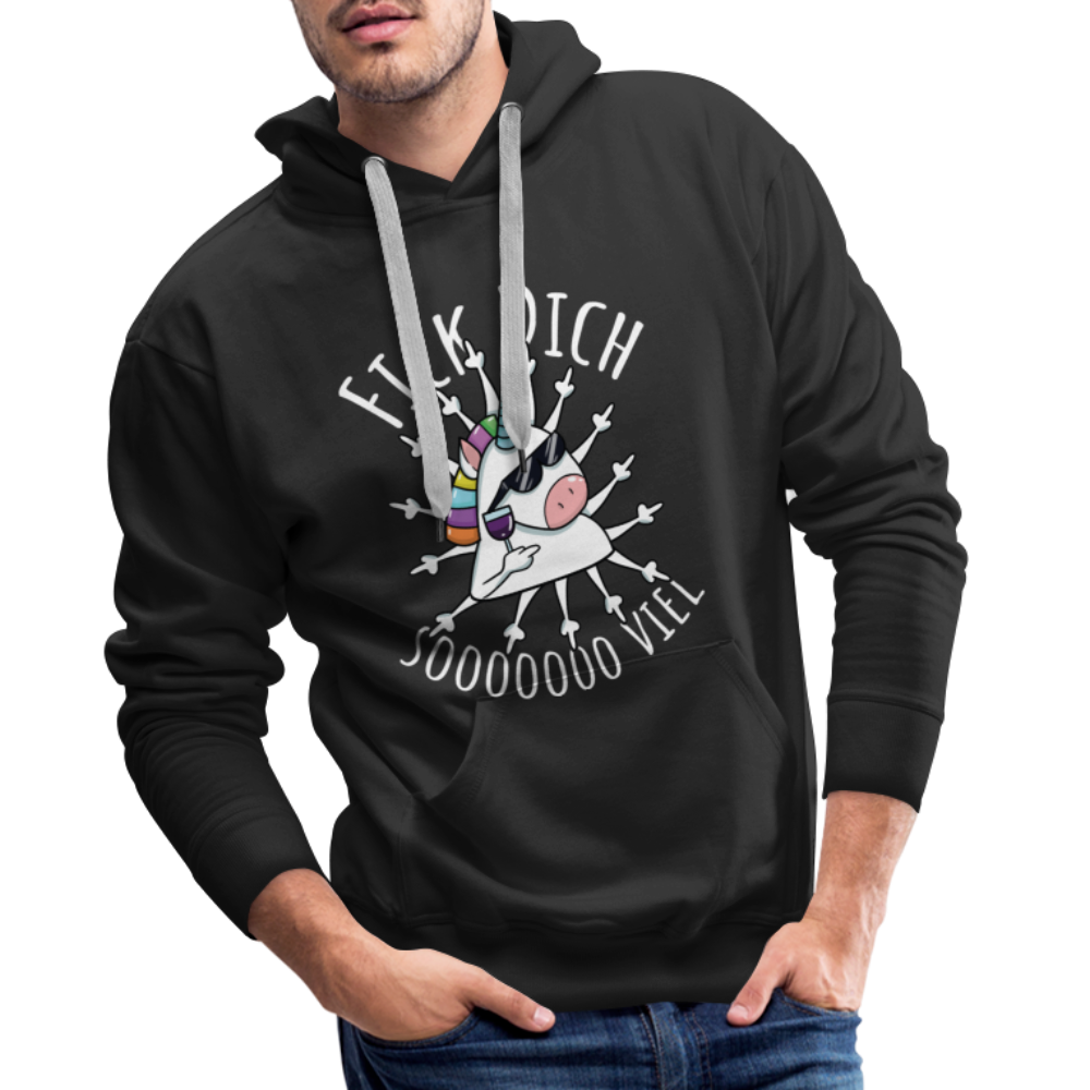 Fick Dich Einhorn | Men’s Premium Hoodie - Schwarz