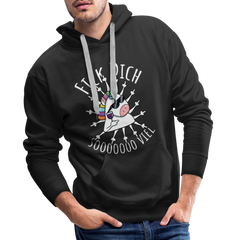 Fick Dich Einhorn | Men’s Premium Hoodie - Schwarz