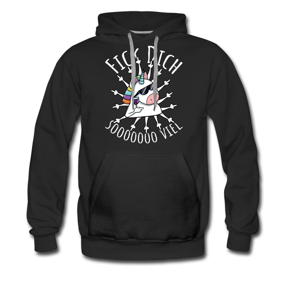 Fick Dich Einhorn | Men’s Premium Hoodie - Schwarz