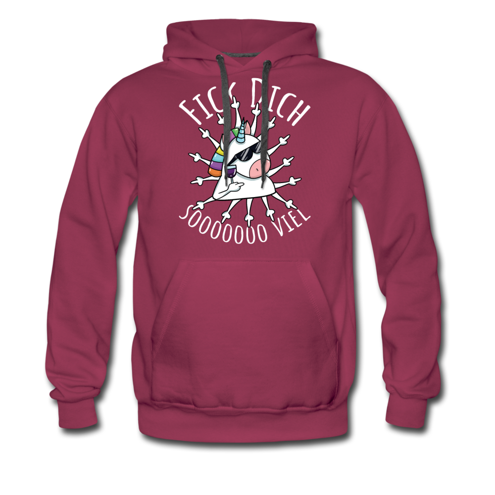 Fick Dich Einhorn | Men’s Premium Hoodie - Bordeaux