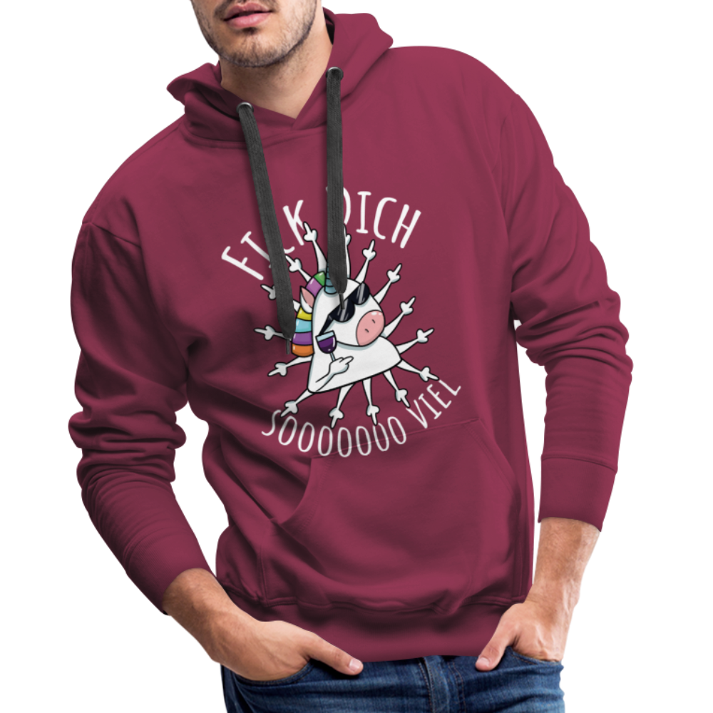 Fick Dich Einhorn | Men’s Premium Hoodie - Bordeaux