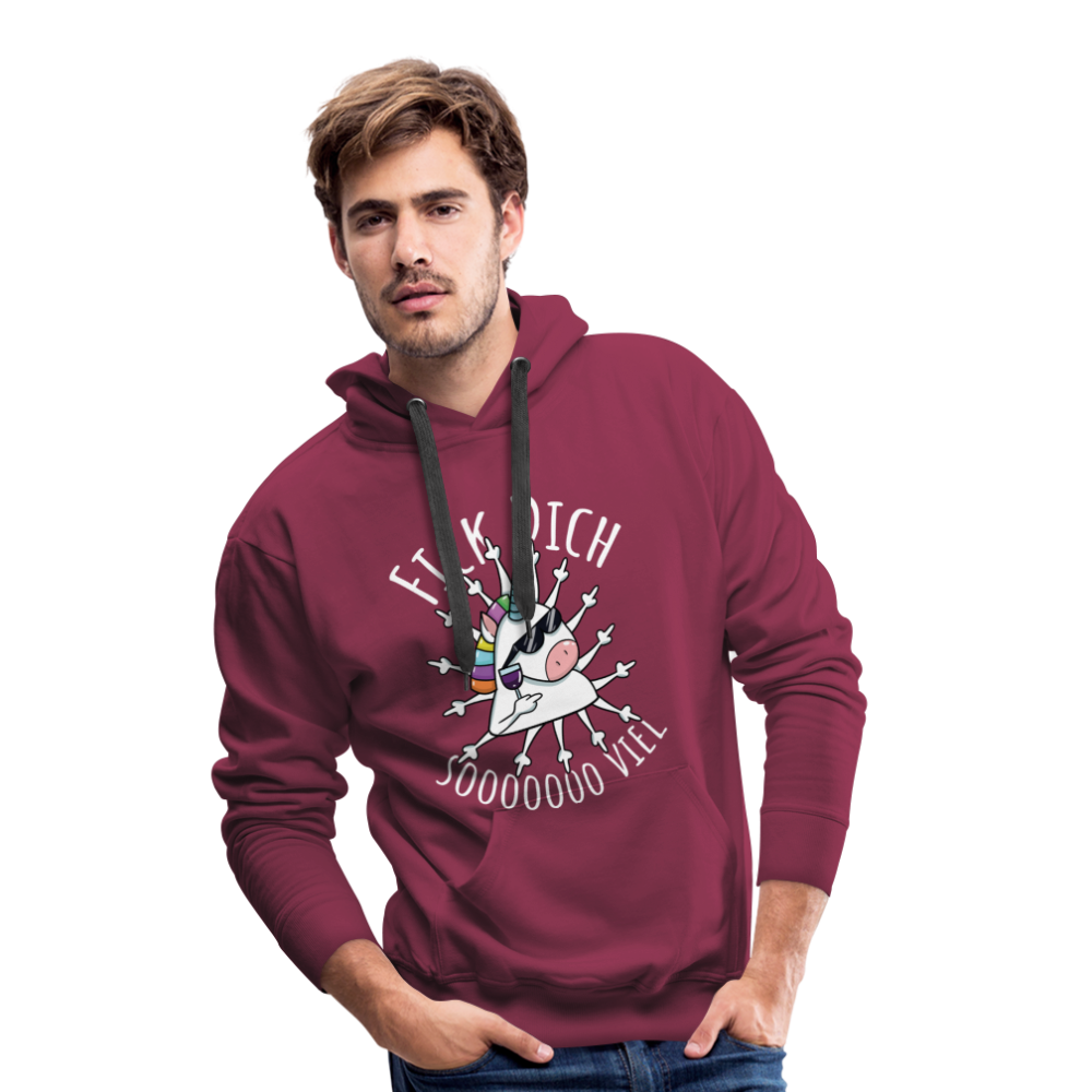 Fick Dich Einhorn | Men’s Premium Hoodie - Bordeaux