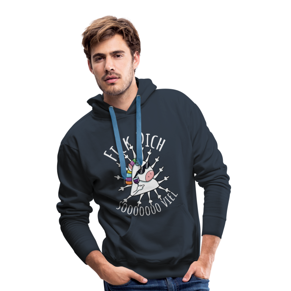 Fick Dich Einhorn | Men’s Premium Hoodie - Navy