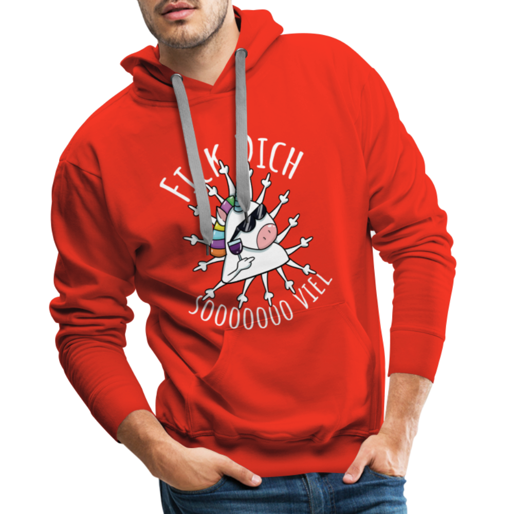 Fick Dich Einhorn | Men’s Premium Hoodie - Rot