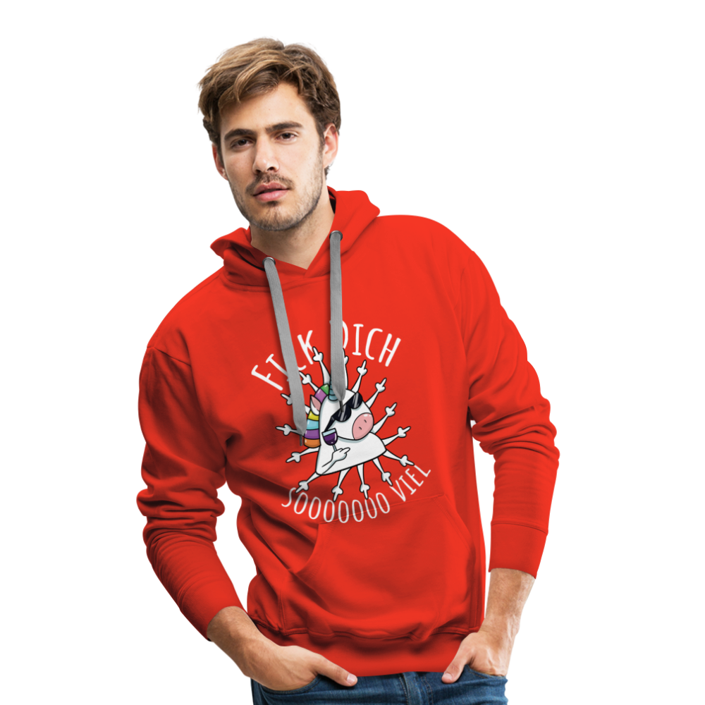 Fick Dich Einhorn | Men’s Premium Hoodie - Rot