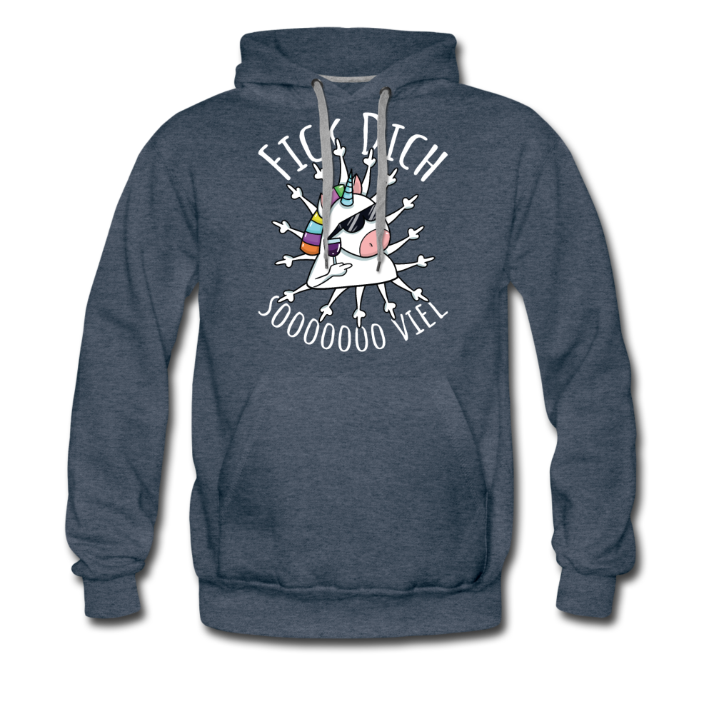 Fick Dich Einhorn | Men’s Premium Hoodie - Jeansblau