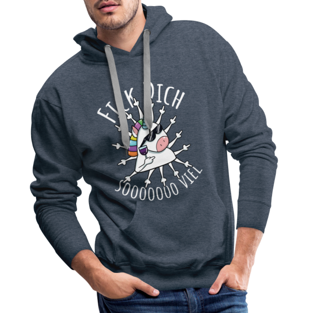 Fick Dich Einhorn | Men’s Premium Hoodie - Jeansblau