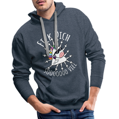 Fick Dich Einhorn | Men’s Premium Hoodie - Jeansblau
