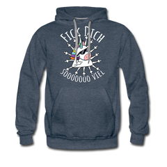 Fick Dich Einhorn | Men’s Premium Hoodie - Jeansblau