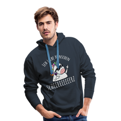 Ich liebe Menschen Einhorn | Men’s Premium Hoodie - Navy