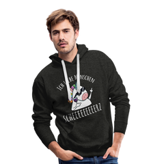 Ich liebe Menschen Einhorn | Men’s Premium Hoodie - Anthrazit