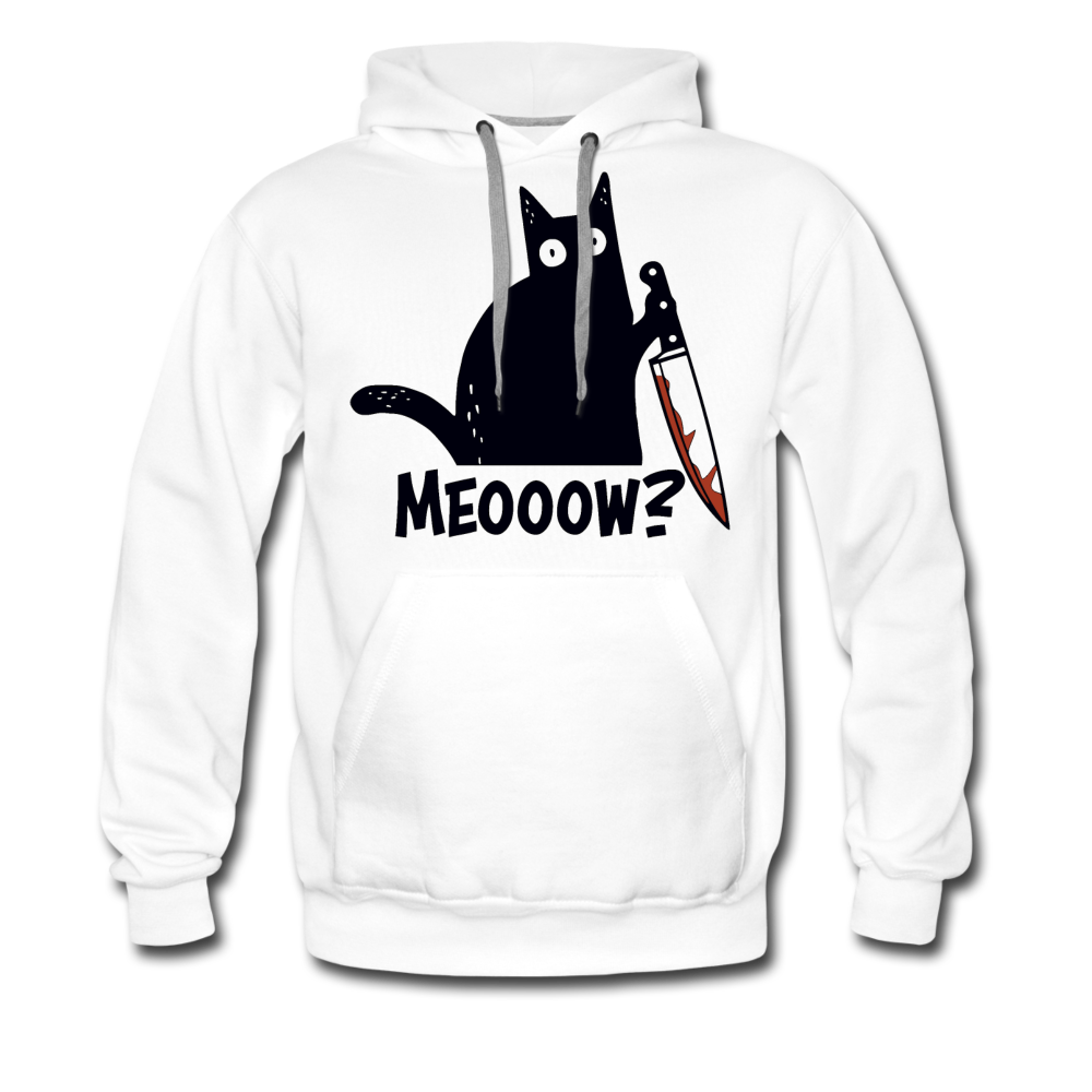 Meow Murder Cat | Men’s Premium Hoodie - Weiß