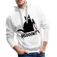 Meow Murder Cat | Men’s Premium Hoodie - Weiß