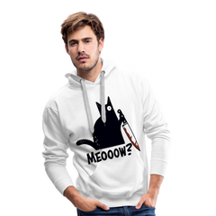 Meow Murder Cat | Men’s Premium Hoodie - Weiß