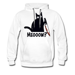 Meow Murder Cat | Men’s Premium Hoodie - Weiß