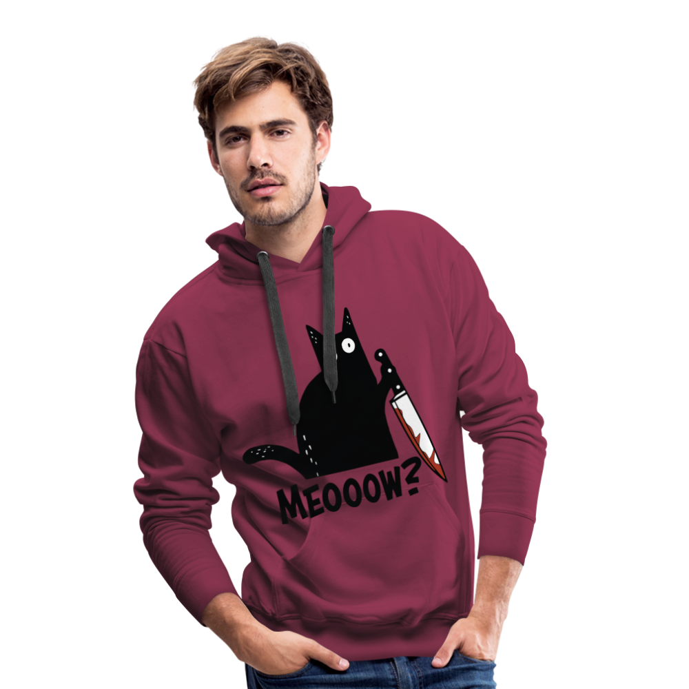 Meow Murder Cat | Men’s Premium Hoodie - Bordeaux