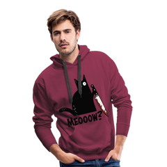 Meow Murder Cat | Men’s Premium Hoodie - Bordeaux