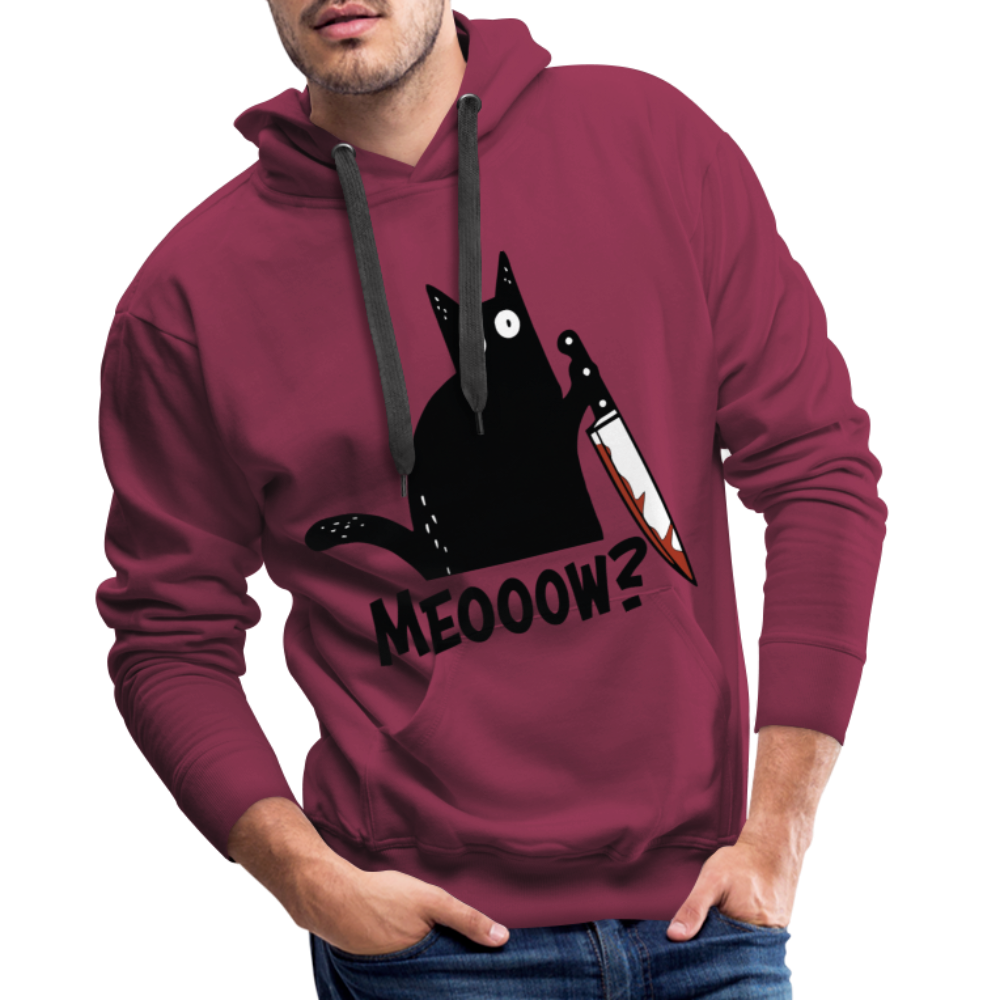 Meow Murder Cat | Men’s Premium Hoodie - Bordeaux