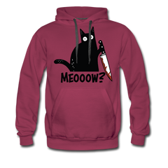 Meow Murder Cat | Men’s Premium Hoodie - Bordeaux
