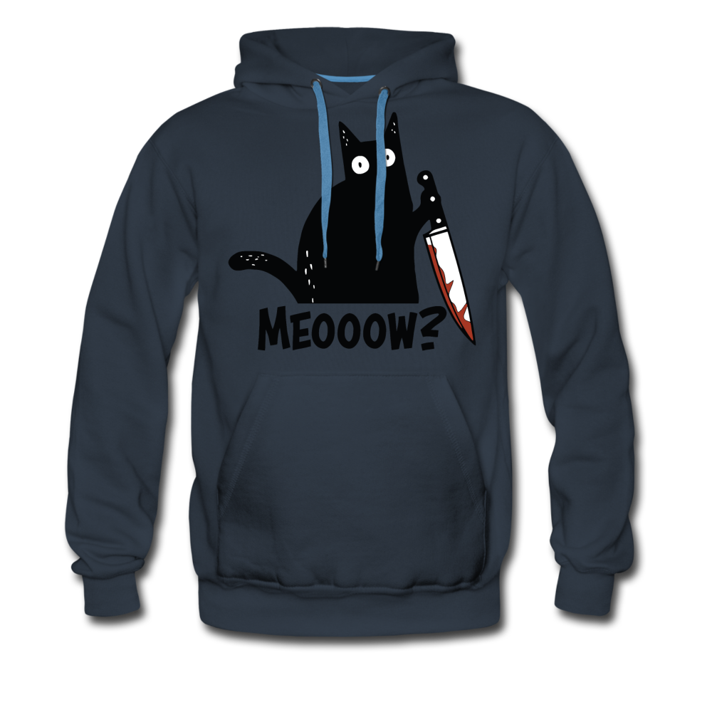 Meow Murder Cat | Men’s Premium Hoodie - Navy