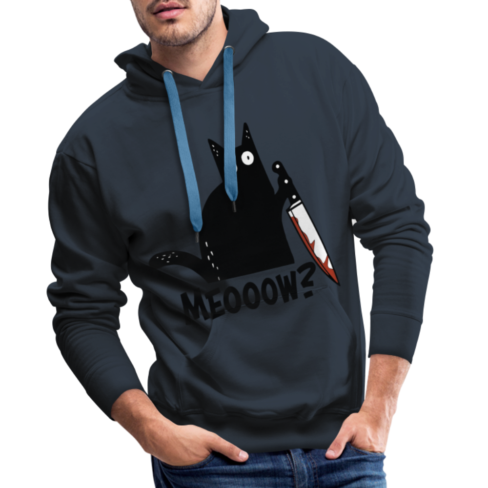 Meow Murder Cat | Men’s Premium Hoodie - Navy