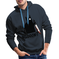 Meow Murder Cat | Men’s Premium Hoodie - Navy