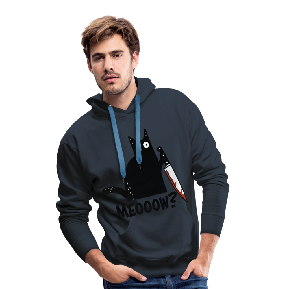 Meow Murder Cat | Men’s Premium Hoodie - Navy