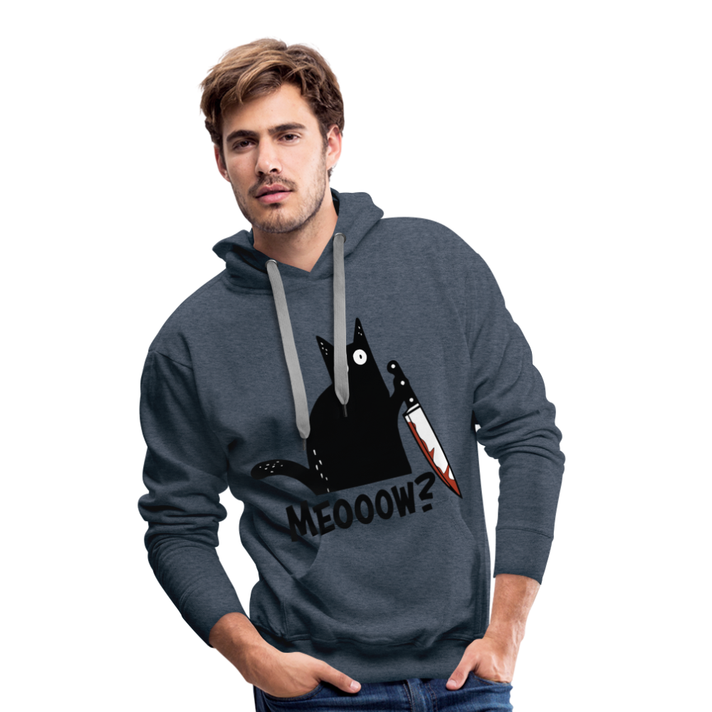 Meow Murder Cat | Men’s Premium Hoodie - Jeansblau
