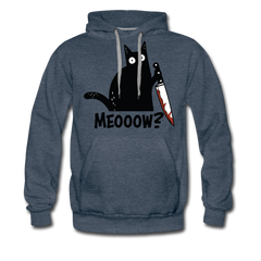 Meow Murder Cat | Men’s Premium Hoodie - Jeansblau