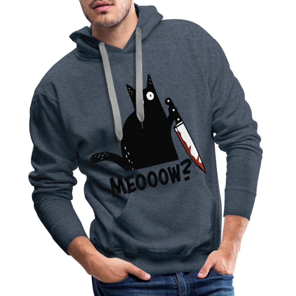 Meow Murder Cat | Men’s Premium Hoodie - Jeansblau