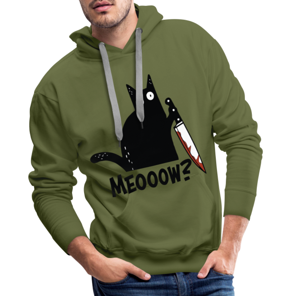 Meow Murder Cat | Men’s Premium Hoodie - Olivgrün