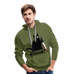Meow Murder Cat | Men’s Premium Hoodie - Olivgrün