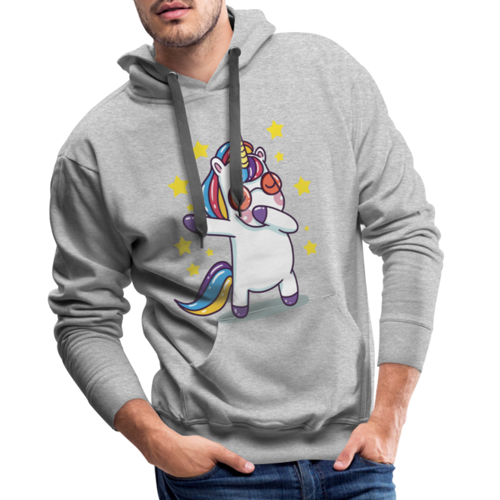 Dab Einhorn | Men’s Premium Hoodie - Grau meliert