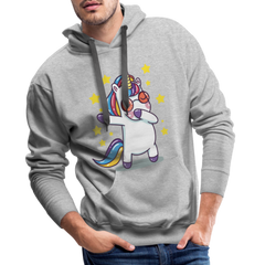 Dab Einhorn | Men’s Premium Hoodie - Grau meliert