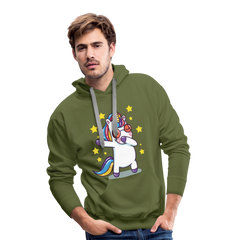 Dab Einhorn | Men’s Premium Hoodie - Olivgrün
