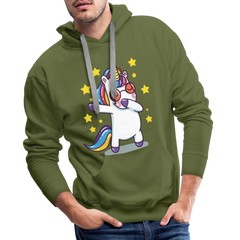 Dab Einhorn | Men’s Premium Hoodie - Olivgrün