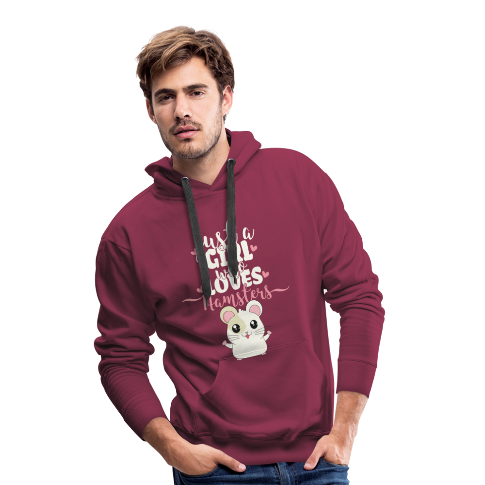 Just A Girl Who Loves Hamsters | Men’s Premium Hoodie - Bordeaux