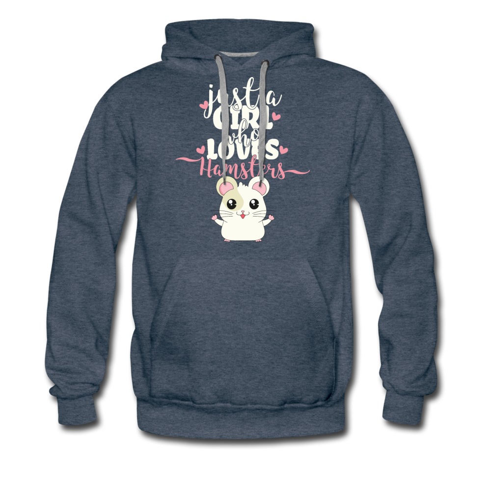 Just A Girl Who Loves Hamsters | Men’s Premium Hoodie - Jeansblau