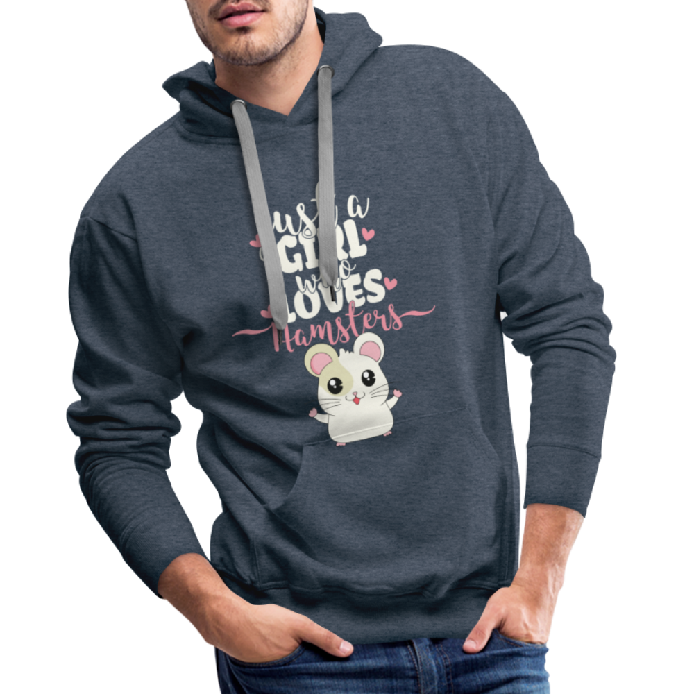 Just A Girl Who Loves Hamsters | Men’s Premium Hoodie - Jeansblau