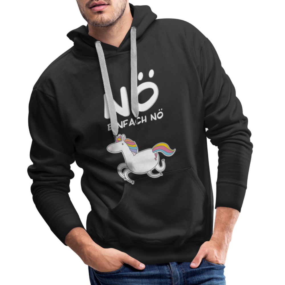 Nö Einhorn | Men’s Premium Hoodie - Schwarz