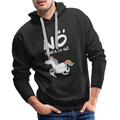 Nö Einhorn | Men’s Premium Hoodie - Schwarz