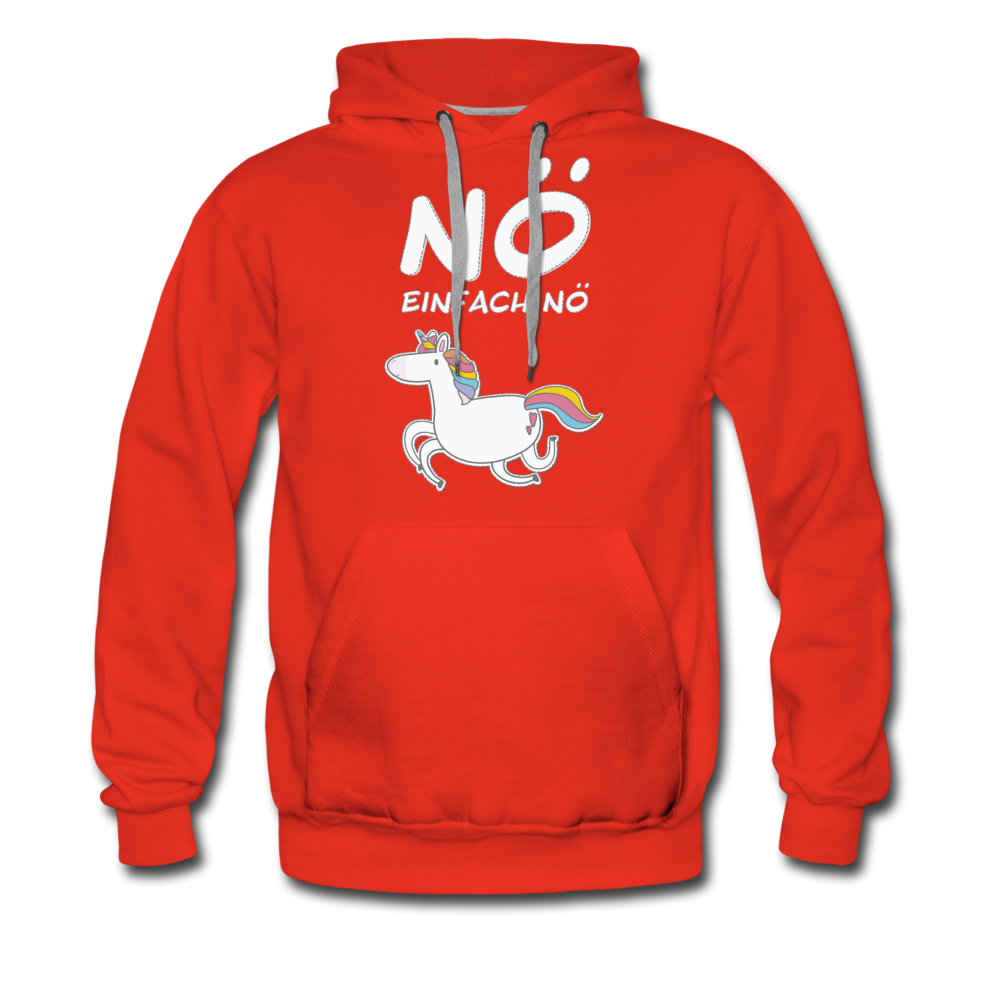Nö Einhorn | Men’s Premium Hoodie - Rot