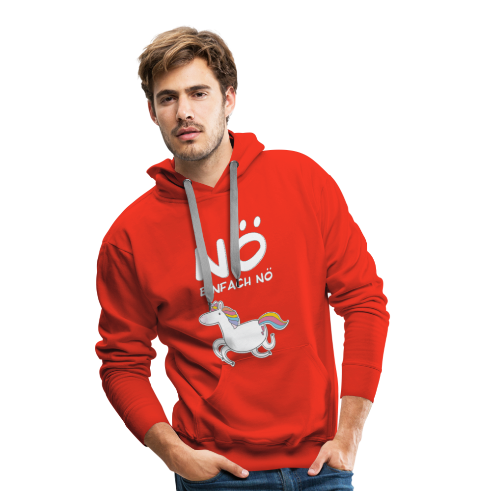 Nö Einhorn | Men’s Premium Hoodie - Rot