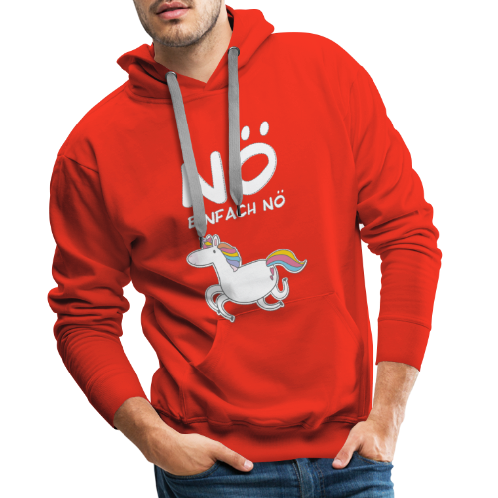 Nö Einhorn | Men’s Premium Hoodie - Rot