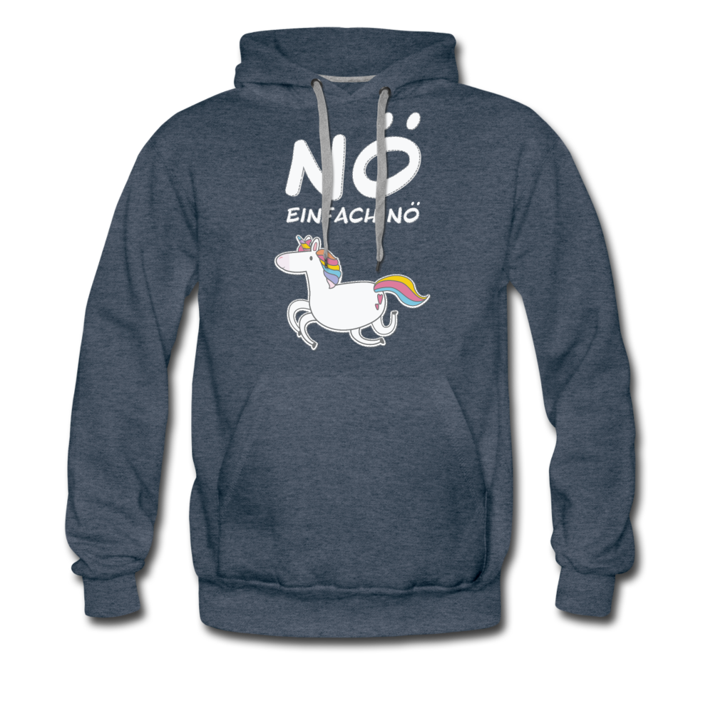 Nö Einhorn | Men’s Premium Hoodie - Jeansblau